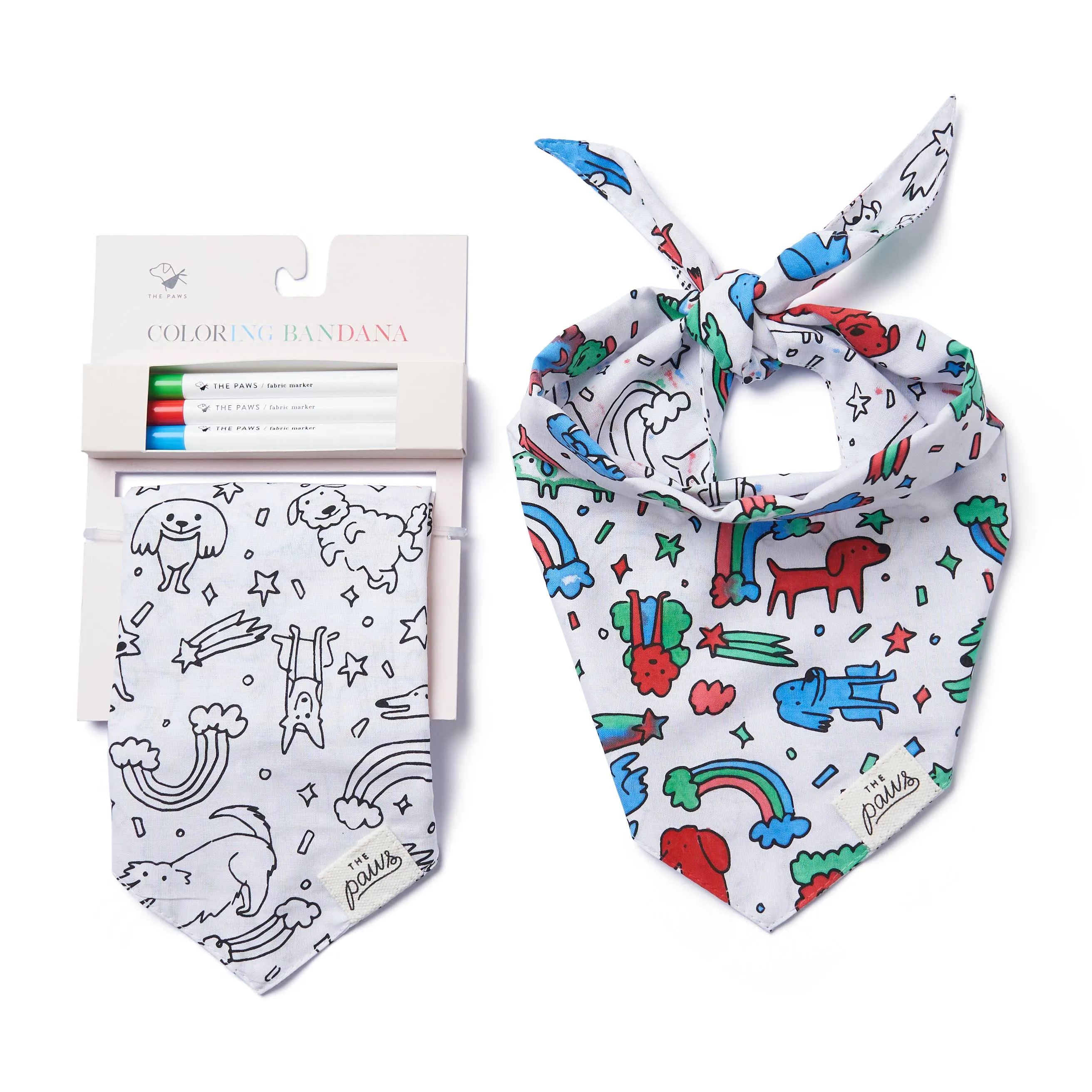 The Paws - Coloring Bandana for Kids and Adults 