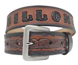The "Bandit" Leather Name Belt