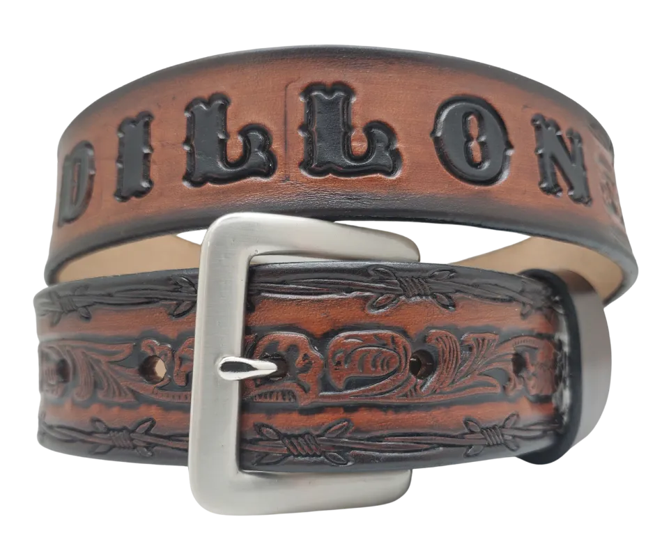 The "Bandit" Leather Name Belt