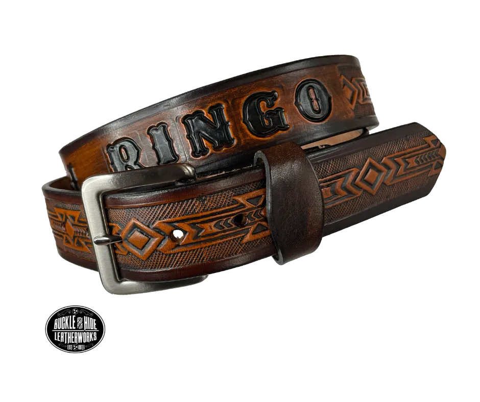 The "Mr. Ringo" Name Leather Belt