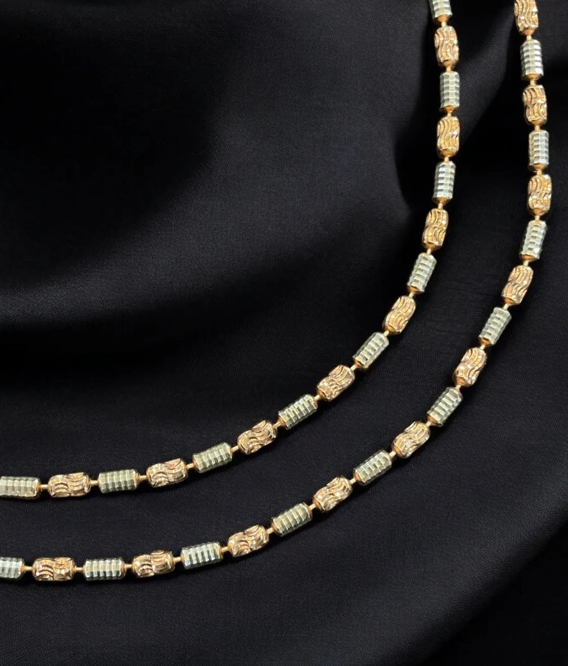 The Radiant Silver Rose-gold Anklets