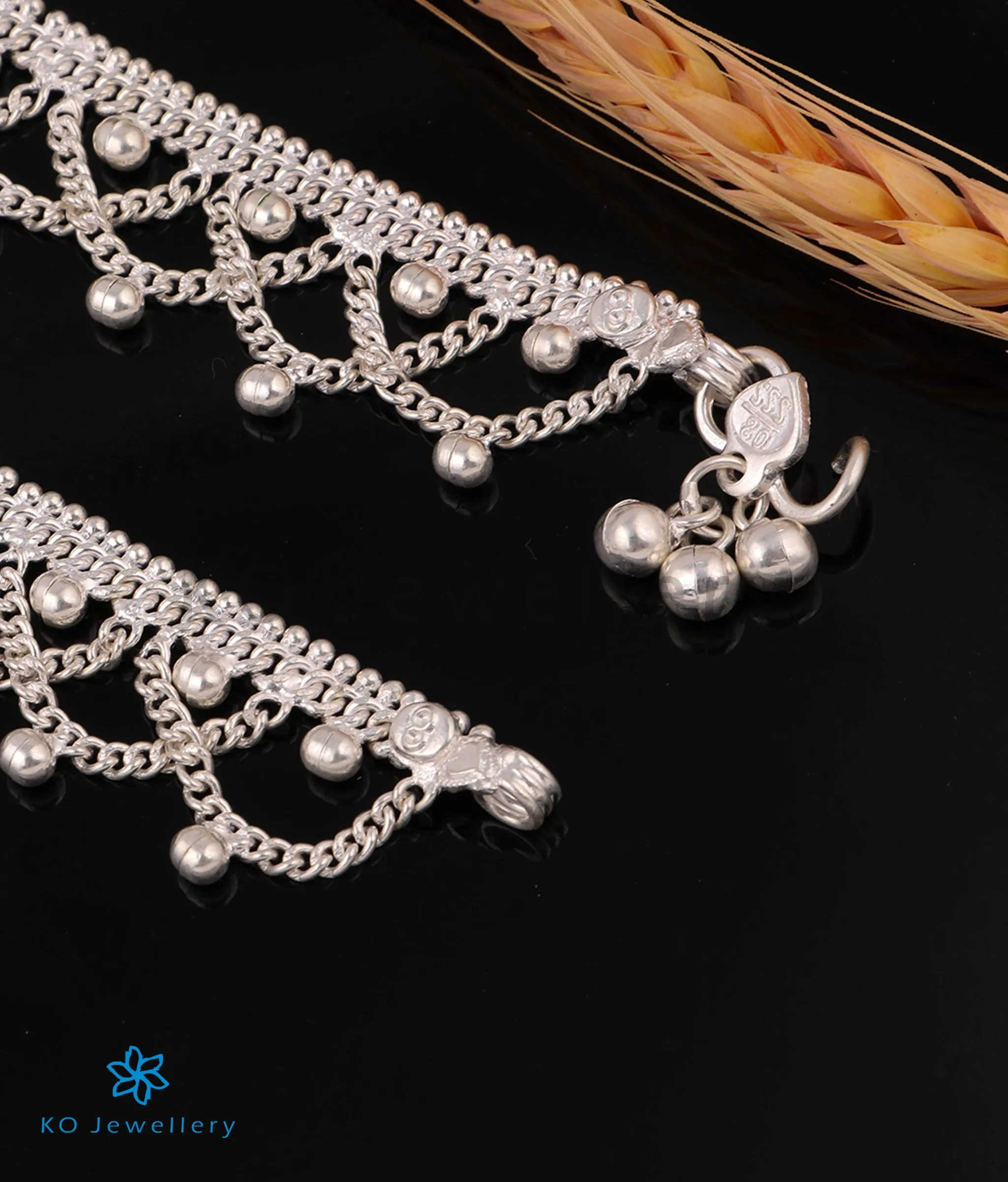 The Shamli Silver Kids Anklets (8 inches)