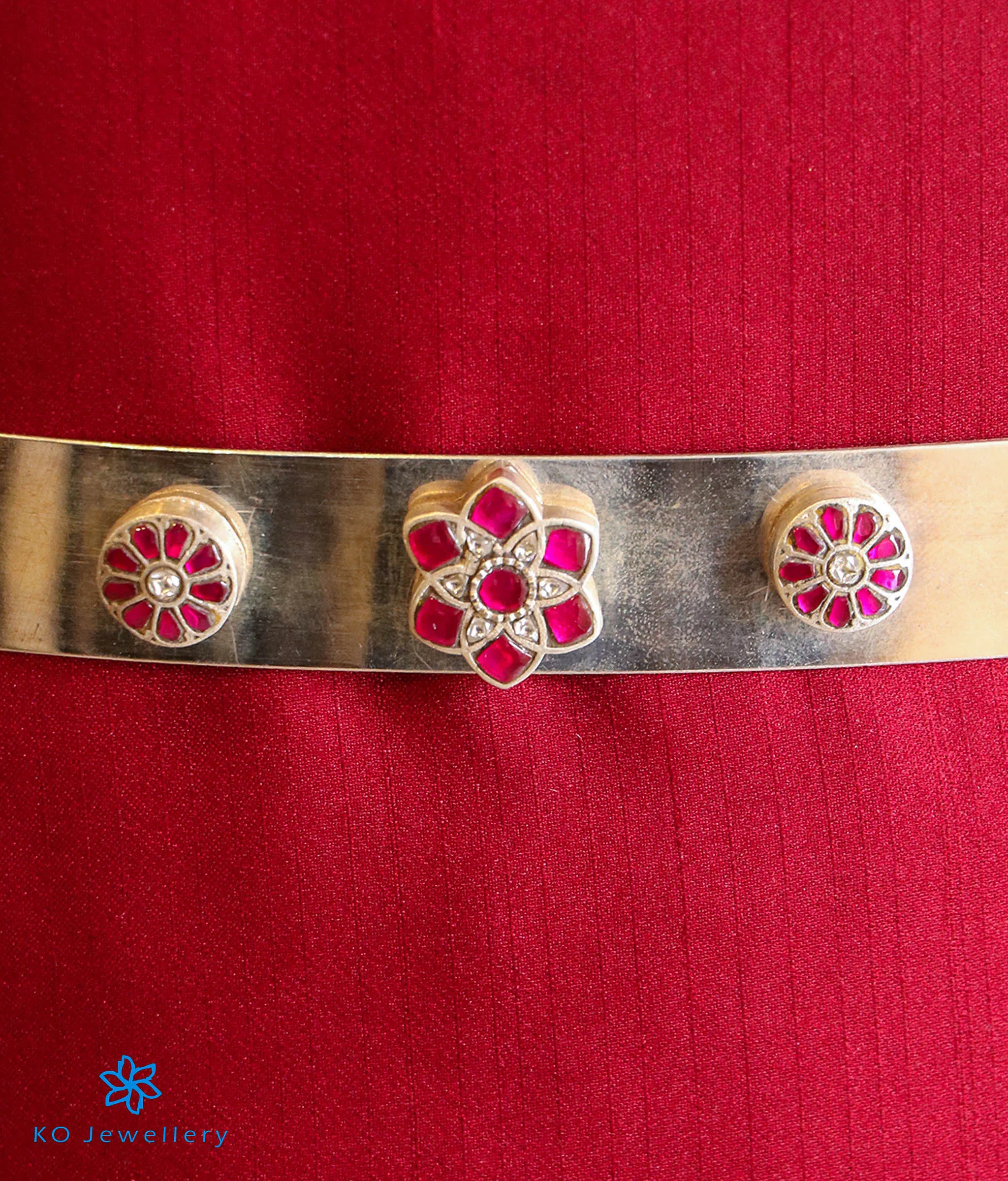 The Vidisha Silver Kundan Waist belt