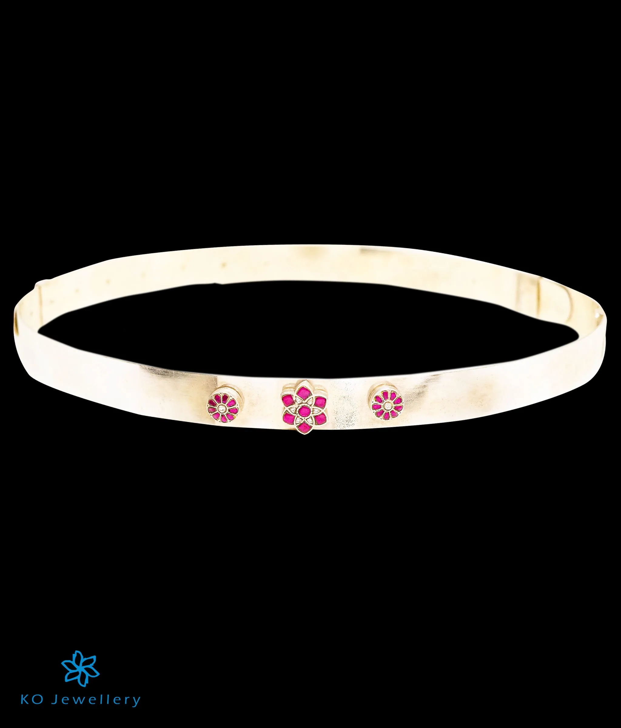 The Vidisha Silver Kundan Waist belt