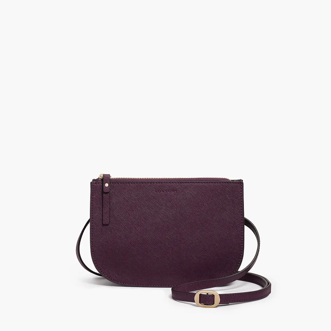 The Waverley 2 - Saffiano Leather - Plum / Gold / Grey