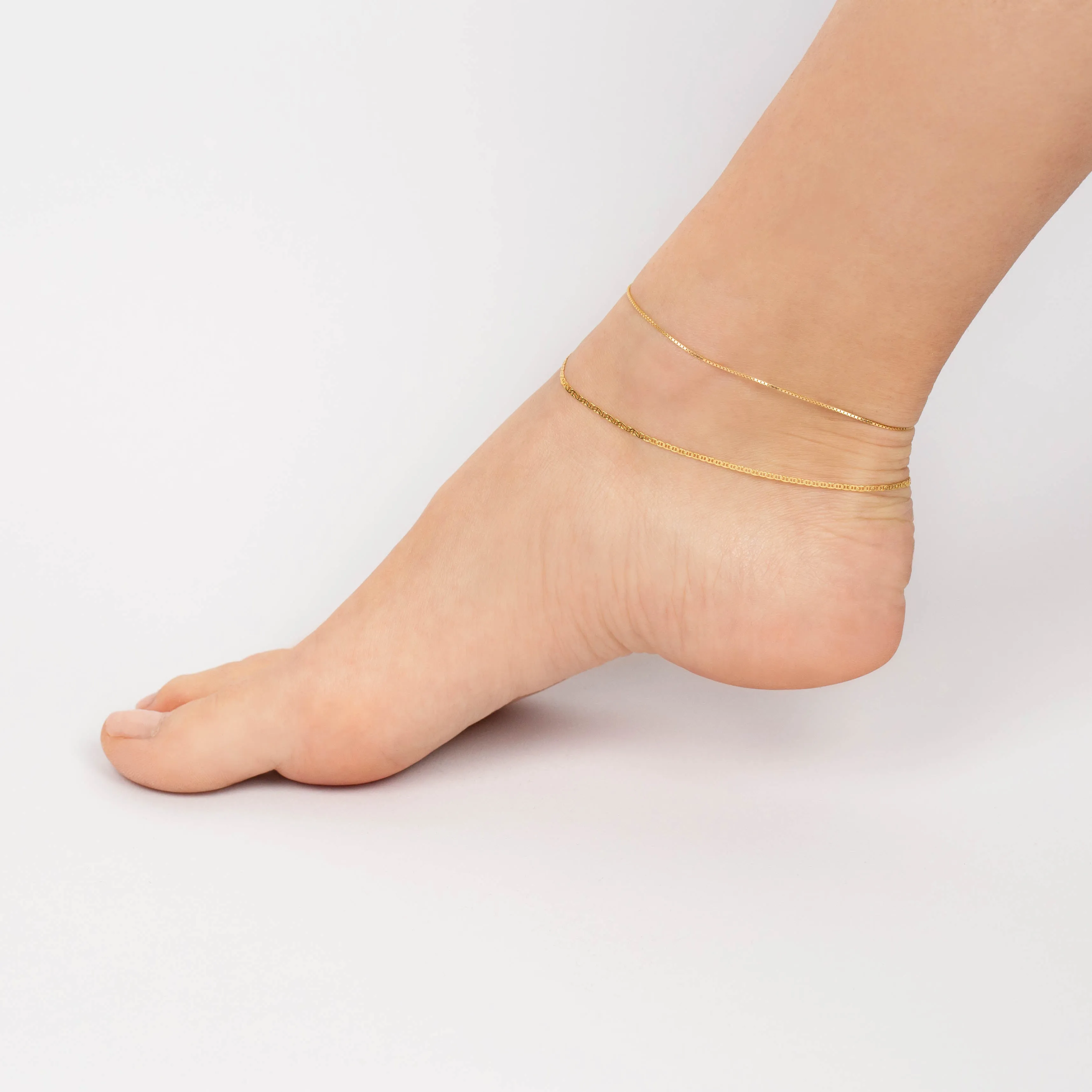 Thin Box Chain Anklet