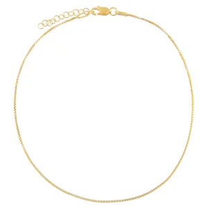 Thin Box Chain Anklet