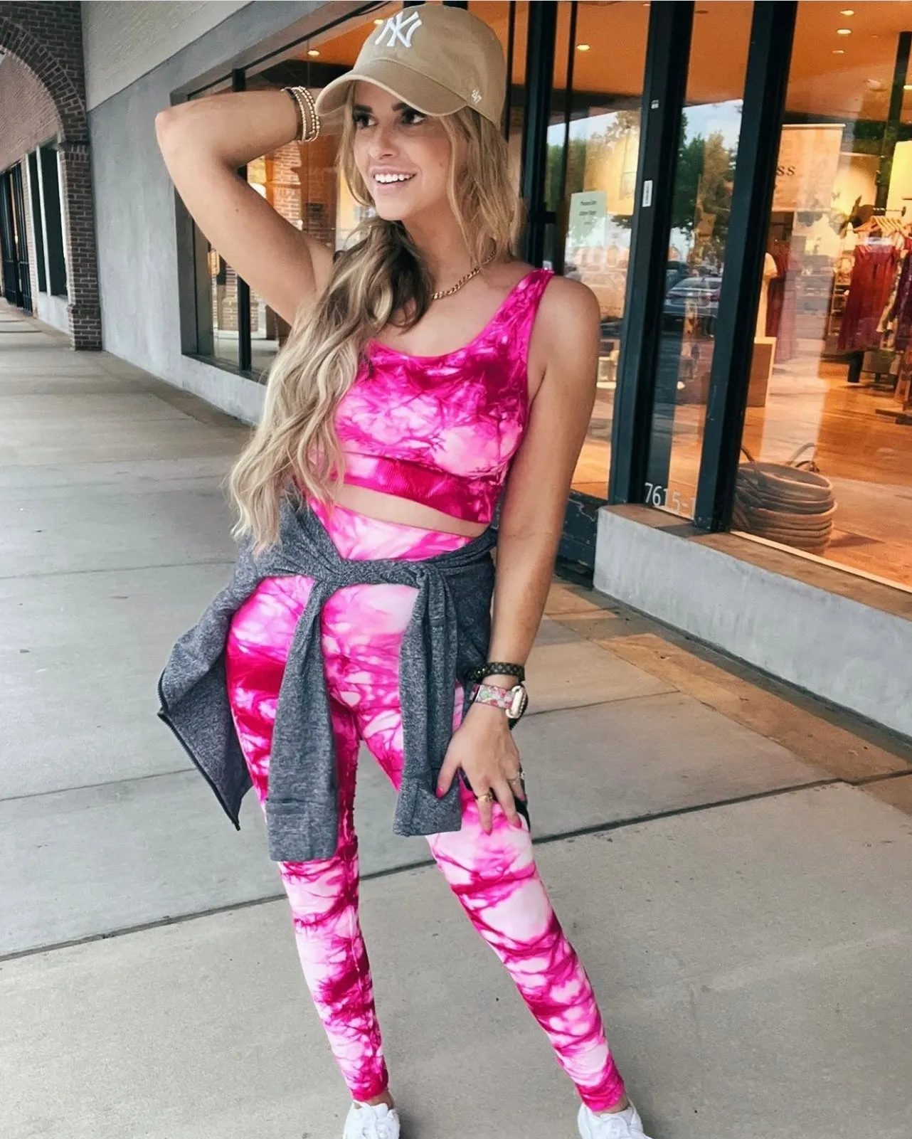 Tie Dye Crop Top & Leggings Set