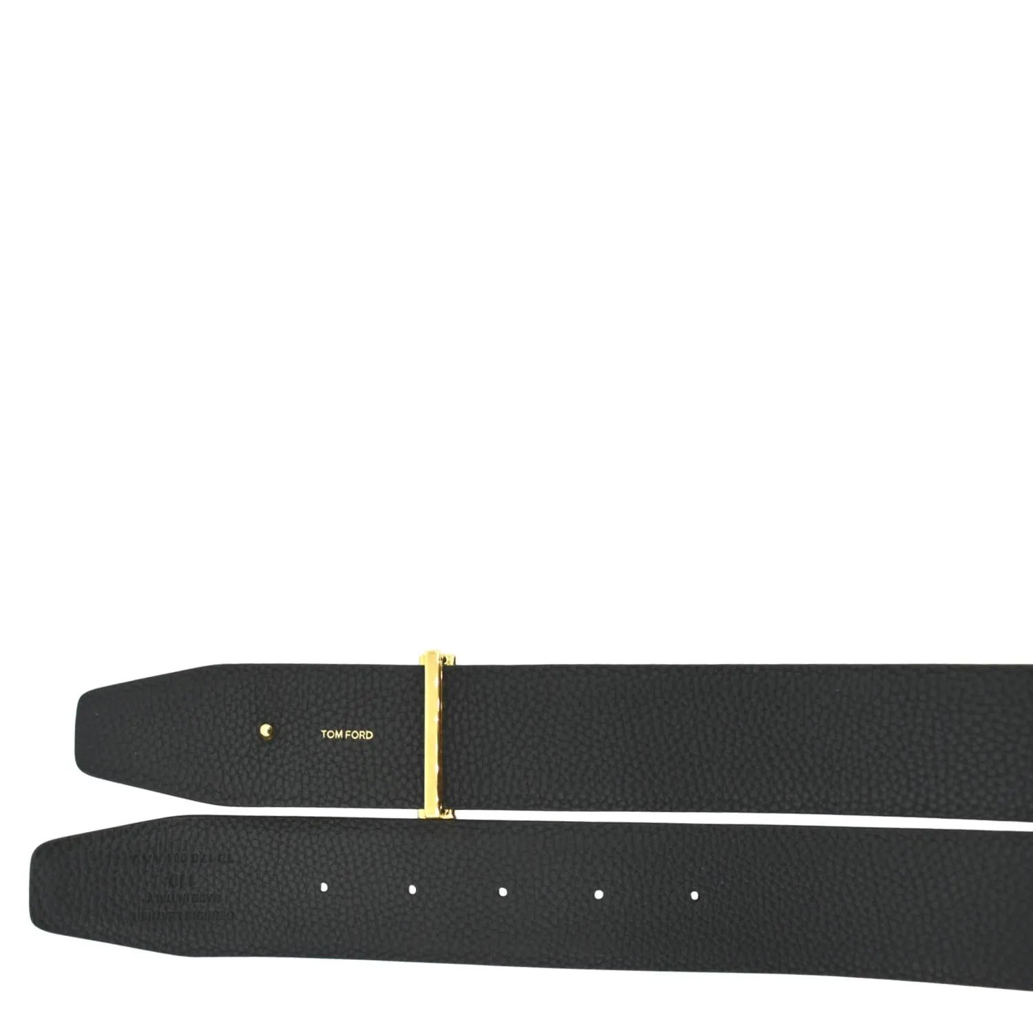 TOM FORD T Icon Reversible Leather Belt Black Size 110
