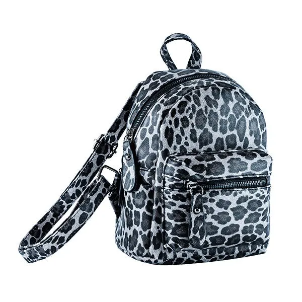 TRAVEL SMALL LEOPARD PRINT BACKPACK