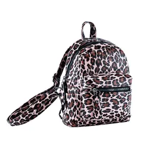 TRAVEL SMALL LEOPARD PRINT BACKPACK