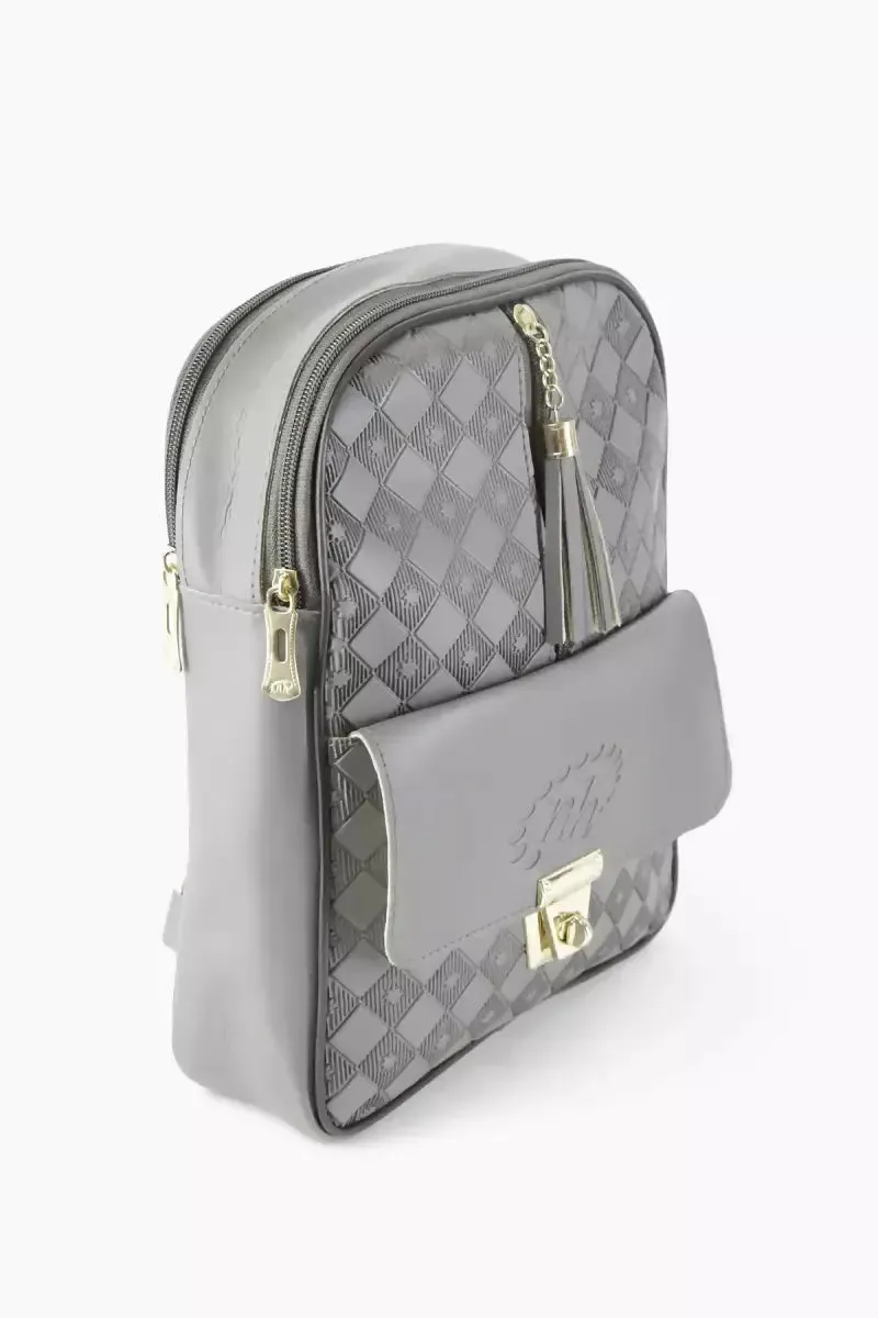 Trendy Casual Backpack for Girls - Dark Grey