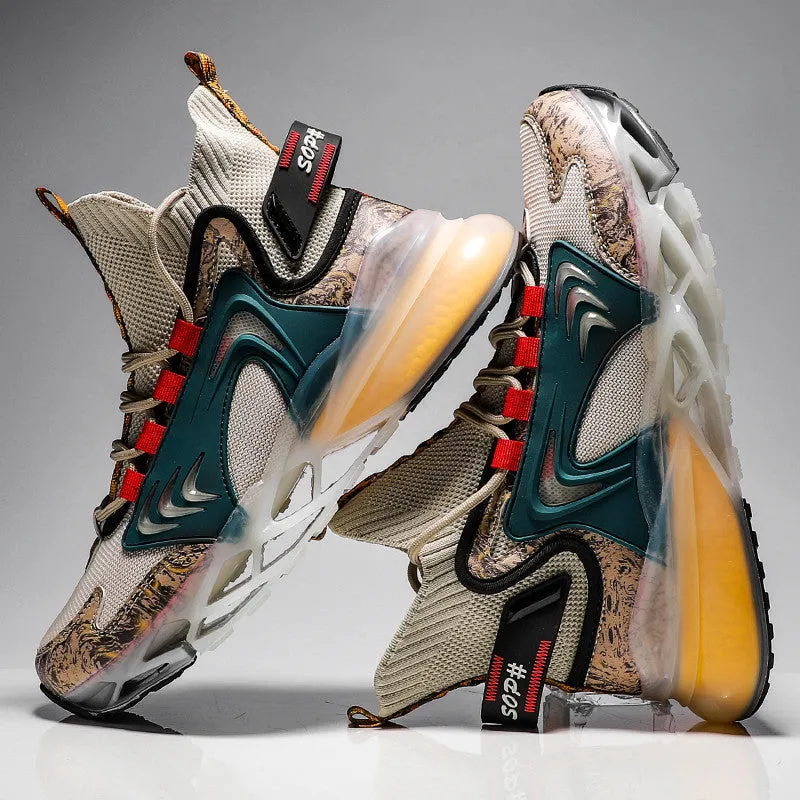 Trendy Men's Shoes Blade Sneakers Men's Basketball High Top Shoes