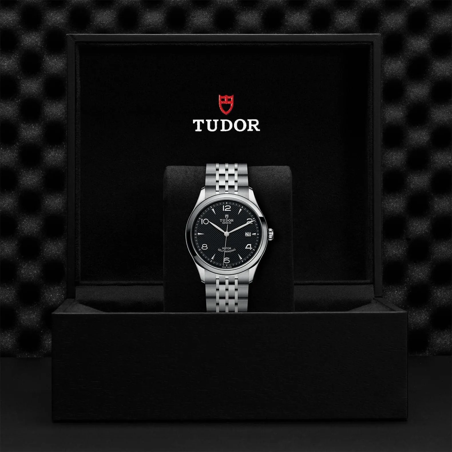 TUDOR 1926 39mm Case, Black Dial, Steel Bracelet (M91550-0002)