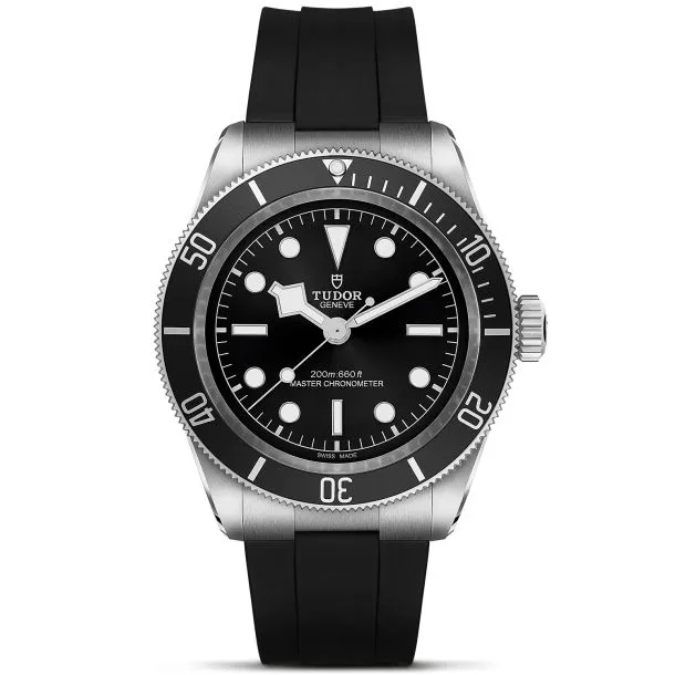 TUDOR Black Bay 41mm Case, Black Dial, Black Rubber Bracelet (M7941A1A0U-0002)