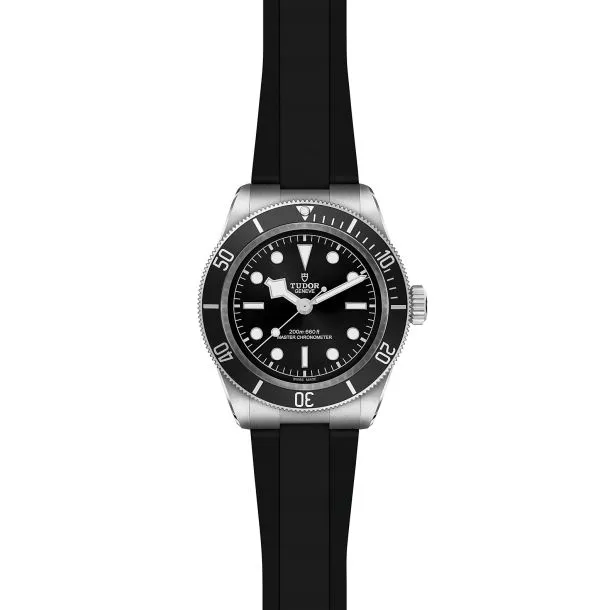 TUDOR Black Bay 41mm Case, Black Dial, Black Rubber Bracelet (M7941A1A0U-0002)