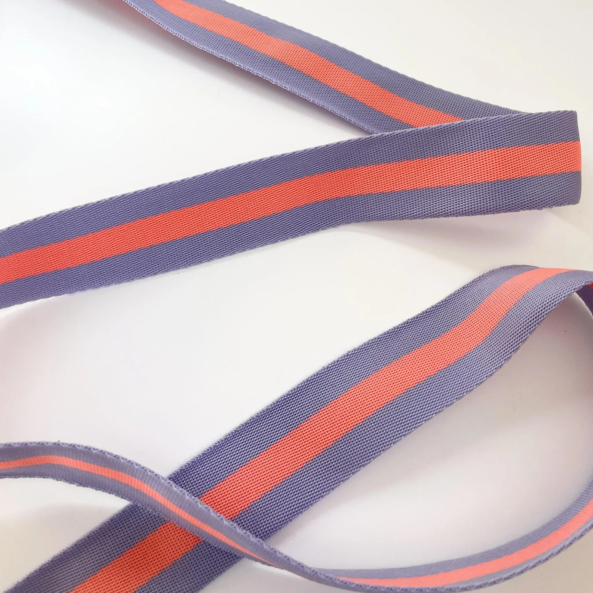 Tula Pink Webbing - Lavender / Neon Peach