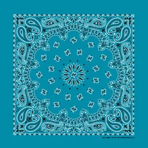 Turquoise Paisley Bandana