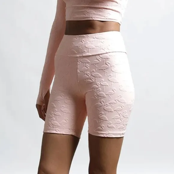{Twenty Montreal} Brand New Flamingo 3D Activewear Biker Shorts