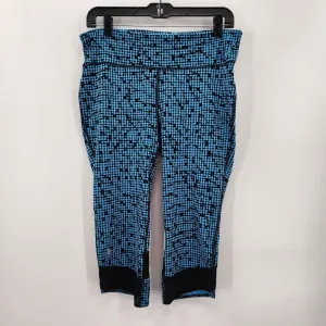Under Armour Blue Black Cropped Activewear Yoga Leggings Active Sports Large