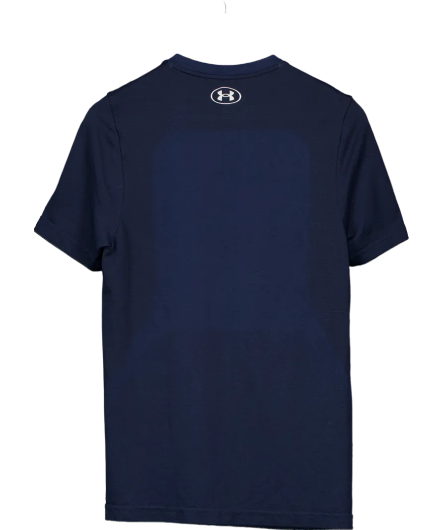 Under Armour Blue Men's Ua Vanish Elite Vent Printed Short Sleeve UK S