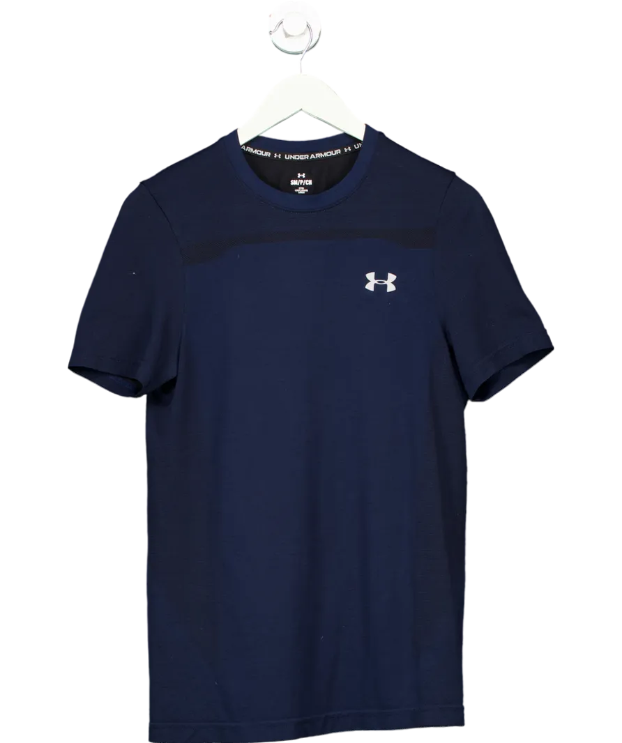 Under Armour Blue Men's Ua Vanish Elite Vent Printed Short Sleeve UK S