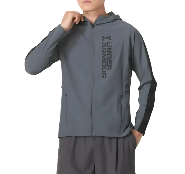 Under Armour "Out Run The Storm" Running Jacket - Grey/Black