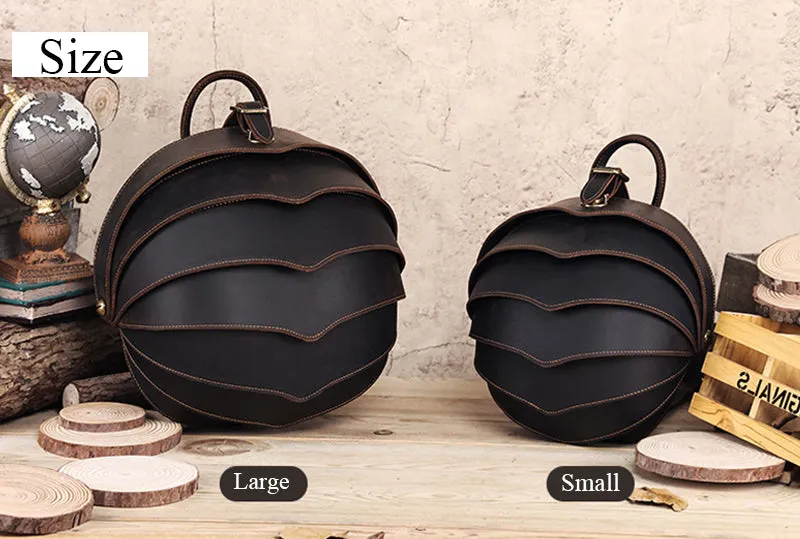 Unique Leather Backpack Handmade Vintage Leather Backpack Full Grain Leather Retro Beetle Rucksack