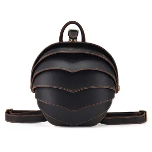 Unique Leather Backpack Handmade Vintage Leather Backpack Full Grain Leather Retro Beetle Rucksack