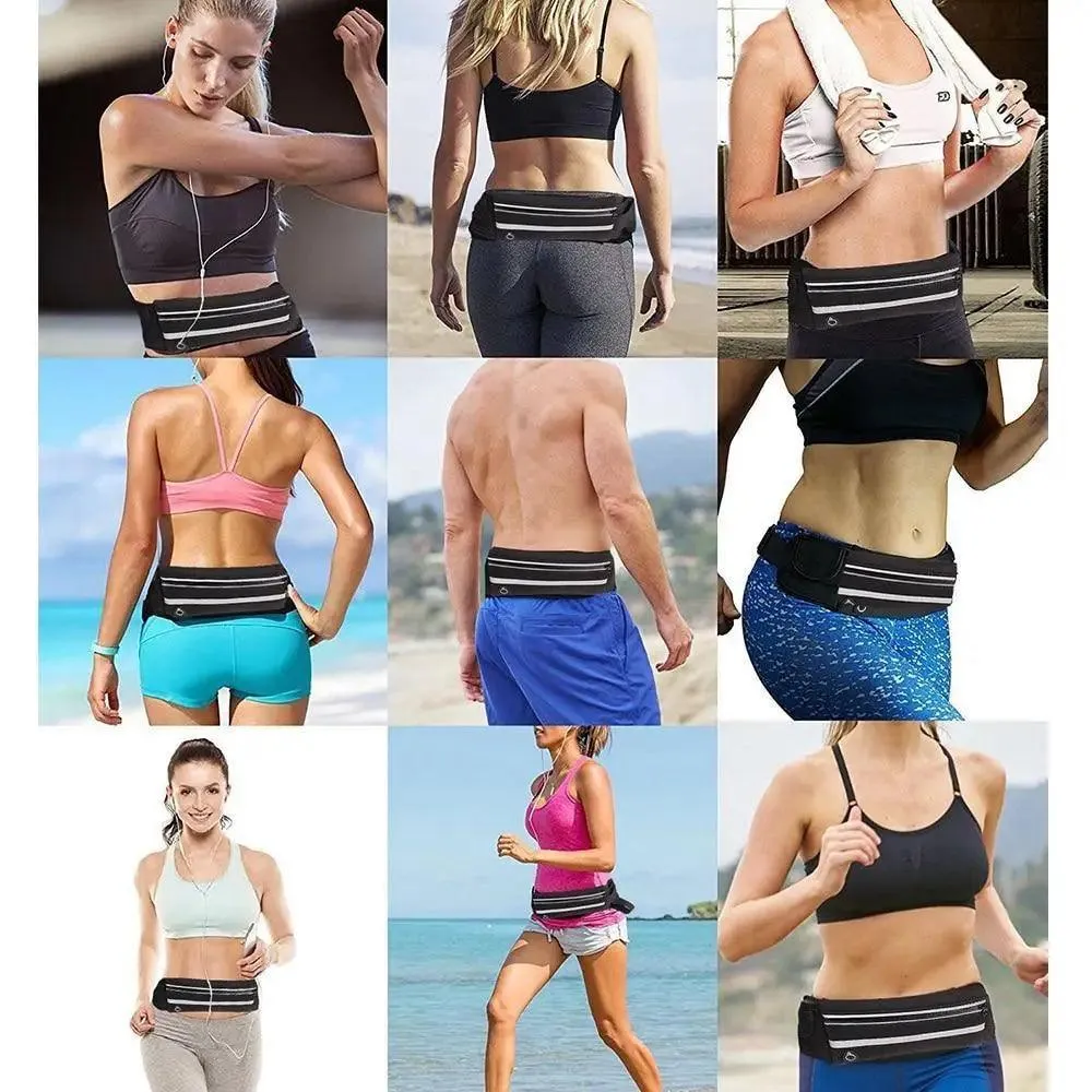 Unisex Lightweight Sport Pouch Classic Ultra-Thin Waterproof Mini Fanny Pack Unique Design Runners  Jogging Pocket Belt
