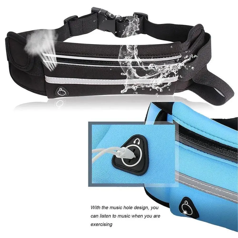 Unisex Lightweight Sport Pouch Classic Ultra-Thin Waterproof Mini Fanny Pack Unique Design Runners  Jogging Pocket Belt
