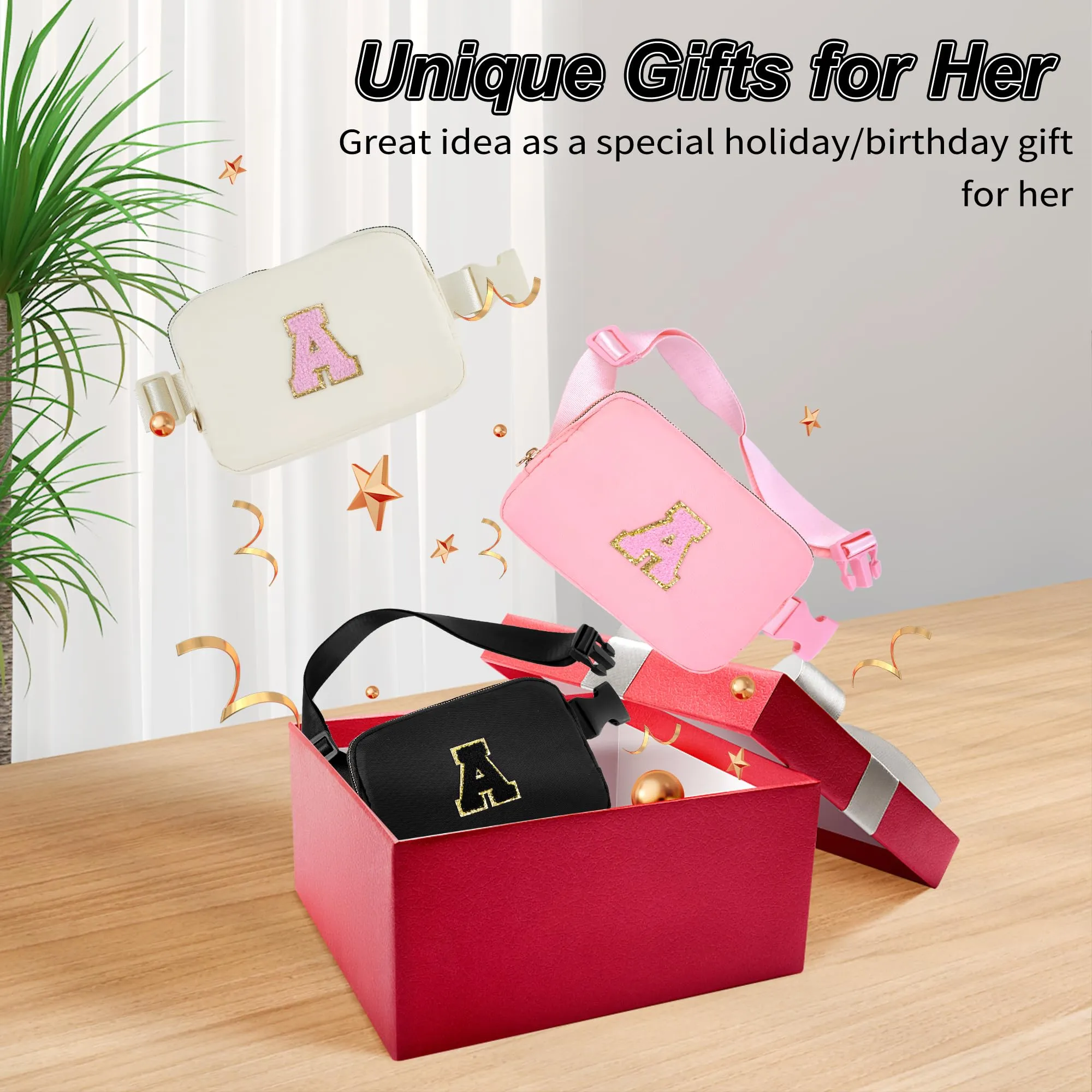 Uygafly Birthday Gifts for 4 5 6 7 8 9 10 11 12 13 Year Old Girls,Christmas Gifts for Teens Kids Daughter Sister Her,Fanny Pack Crossbody Bag Belt Bag Cute Trendy Stuff | Cream,A