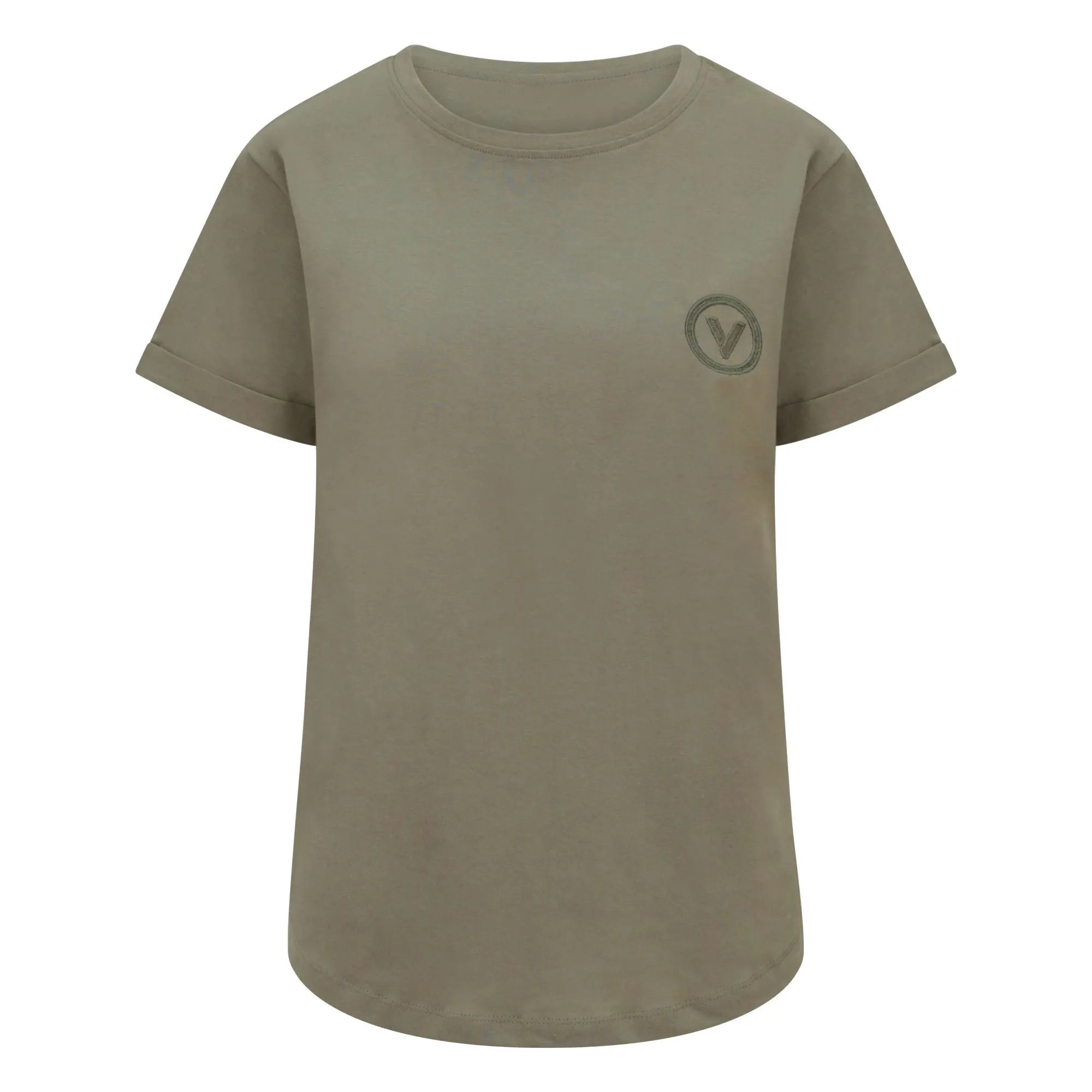 Validate Core Essentials Women's Rolled Sleeve T-Shirt Light Khaki