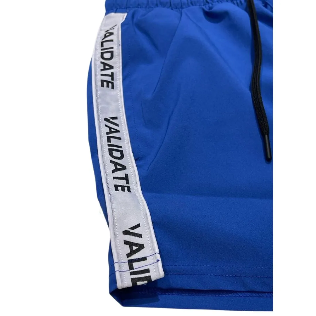 Validate Tape Detail Stretch Swim Short Cobalt