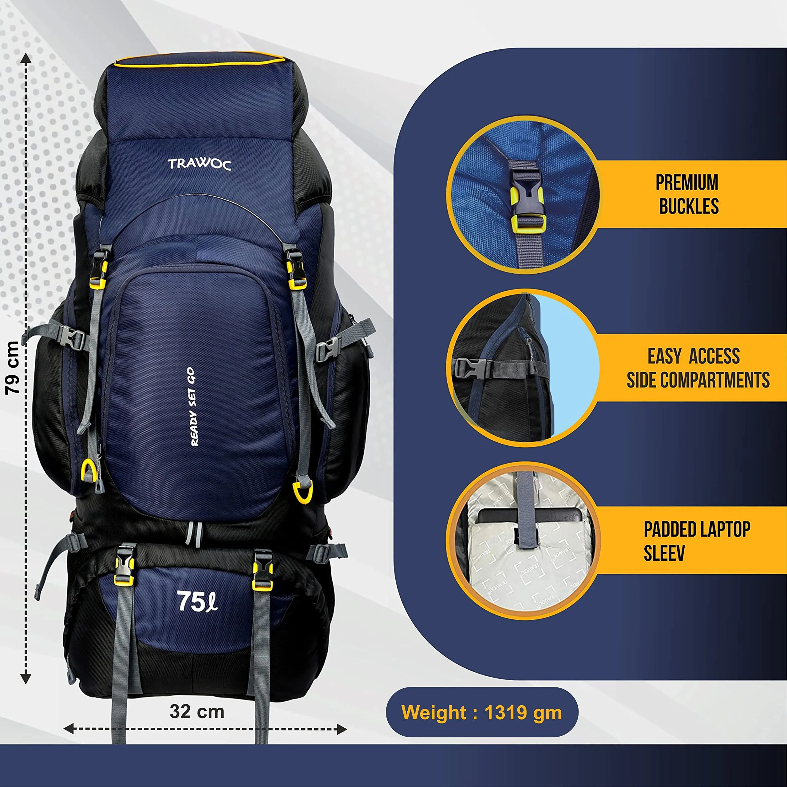 VALOR MAX-75 Rucksack - Navyblue (Clearance Sale)