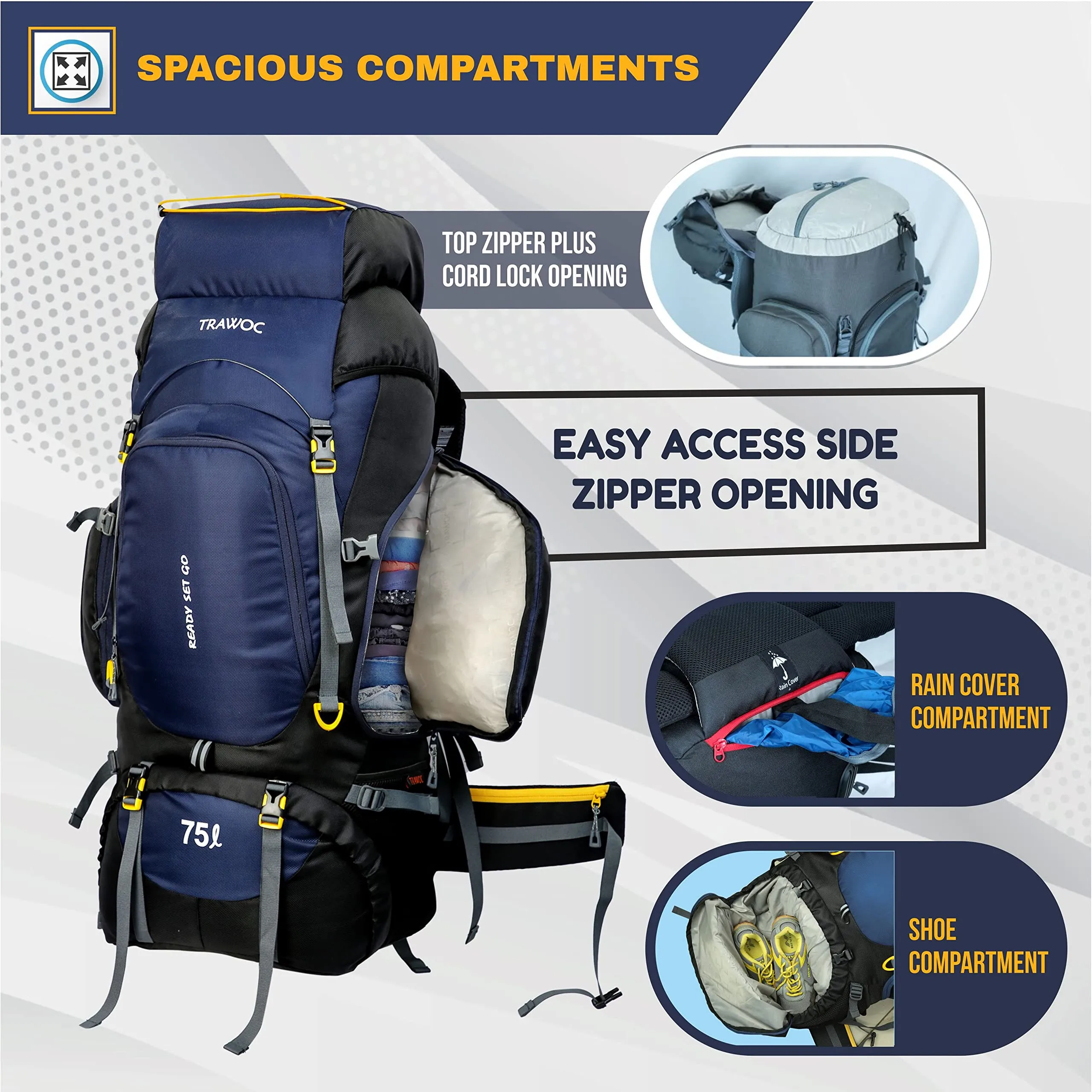 VALOR MAX-75 Rucksack - Navyblue (Clearance Sale)