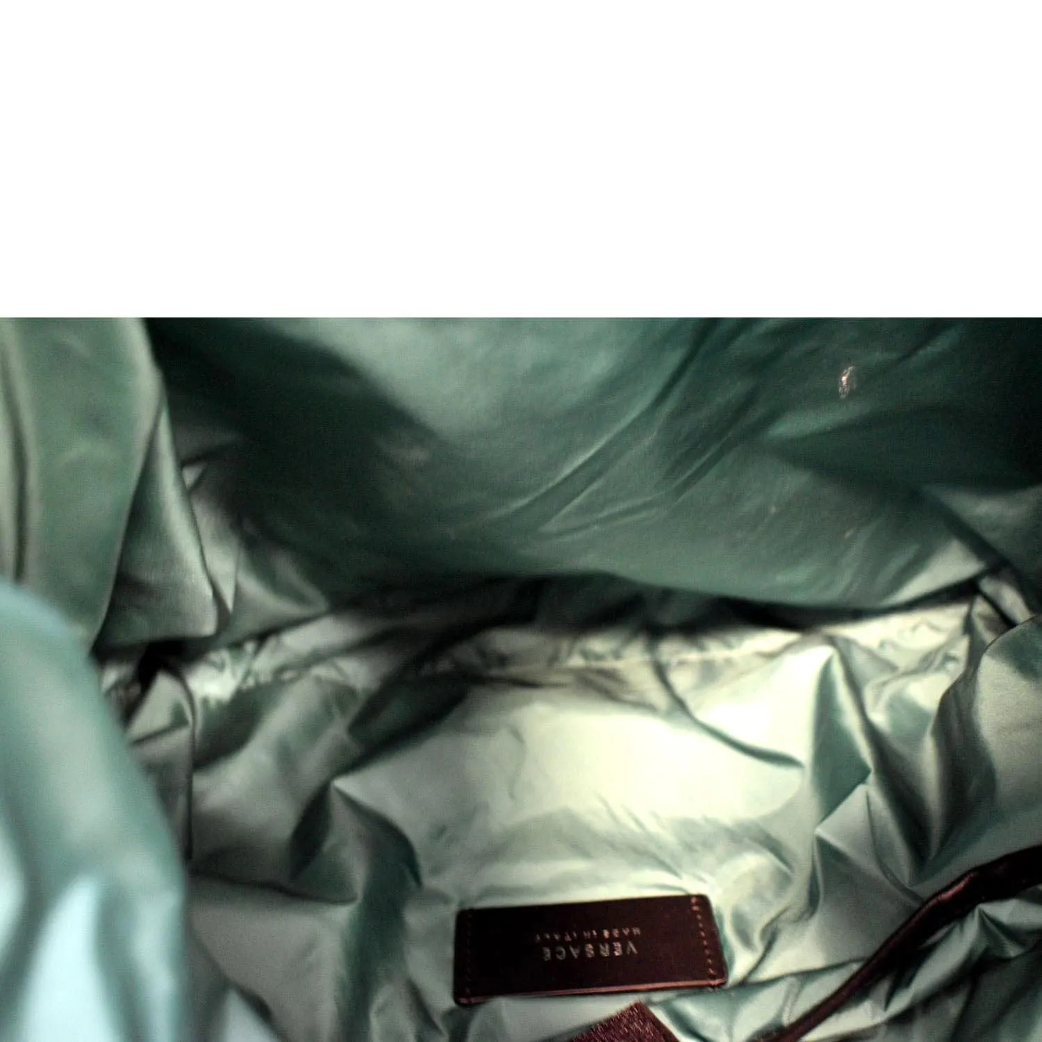 VERSACE La Medusa Drawstring Nylon Backpack Bag Black