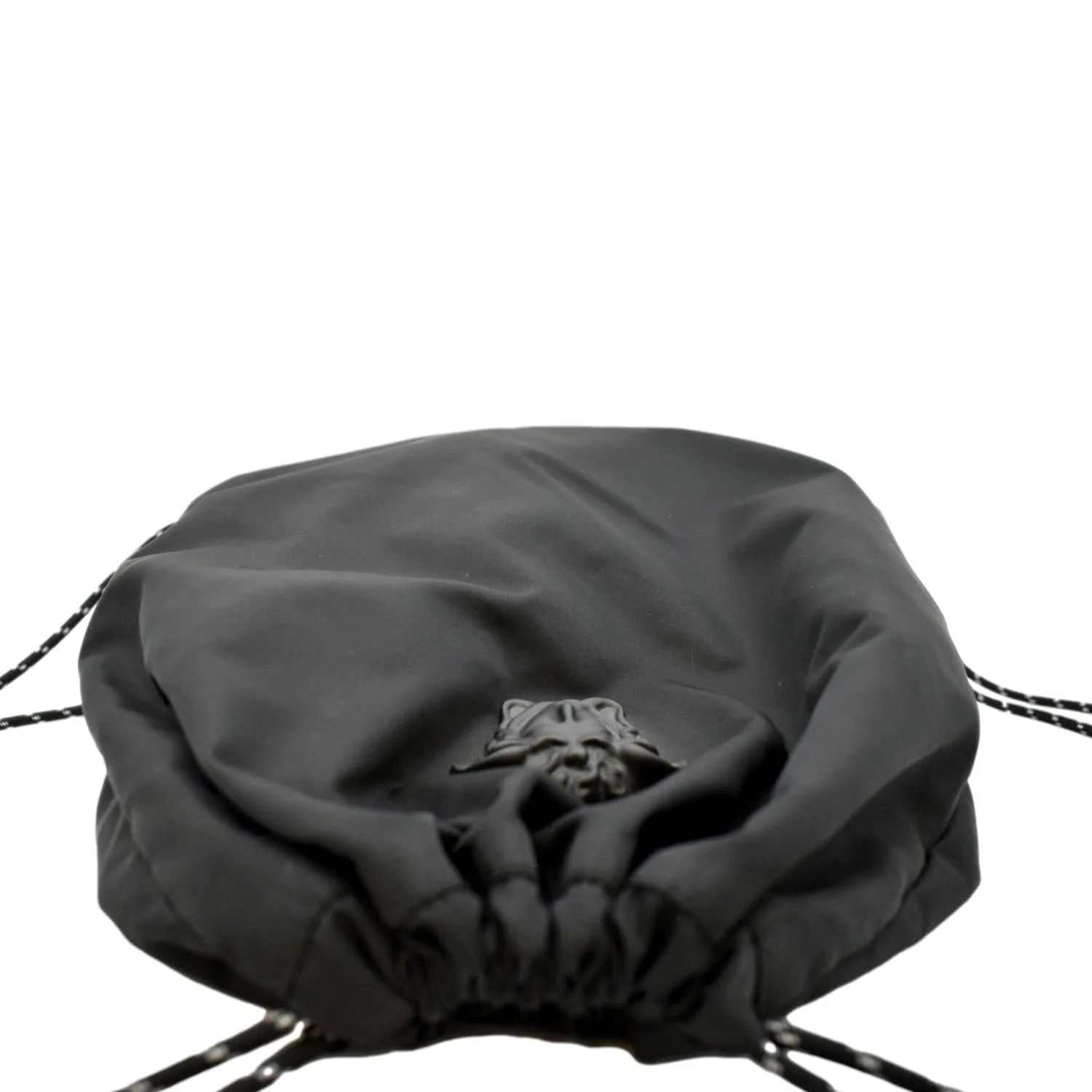 VERSACE La Medusa Drawstring Nylon Backpack Bag Black