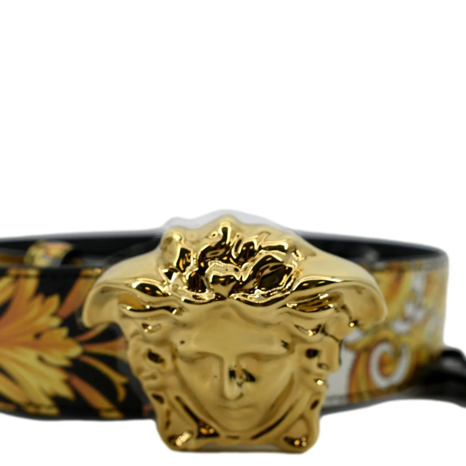 VERSACE Medusa Barocco Reversible Leather Belt Multi Size 95.38