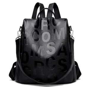 Versatile Shoulder bag in high quality soft leather lettering