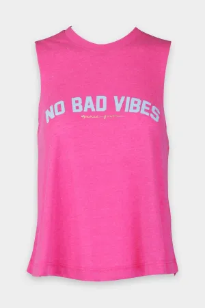 Vibes Crop Tank in Bright Rose