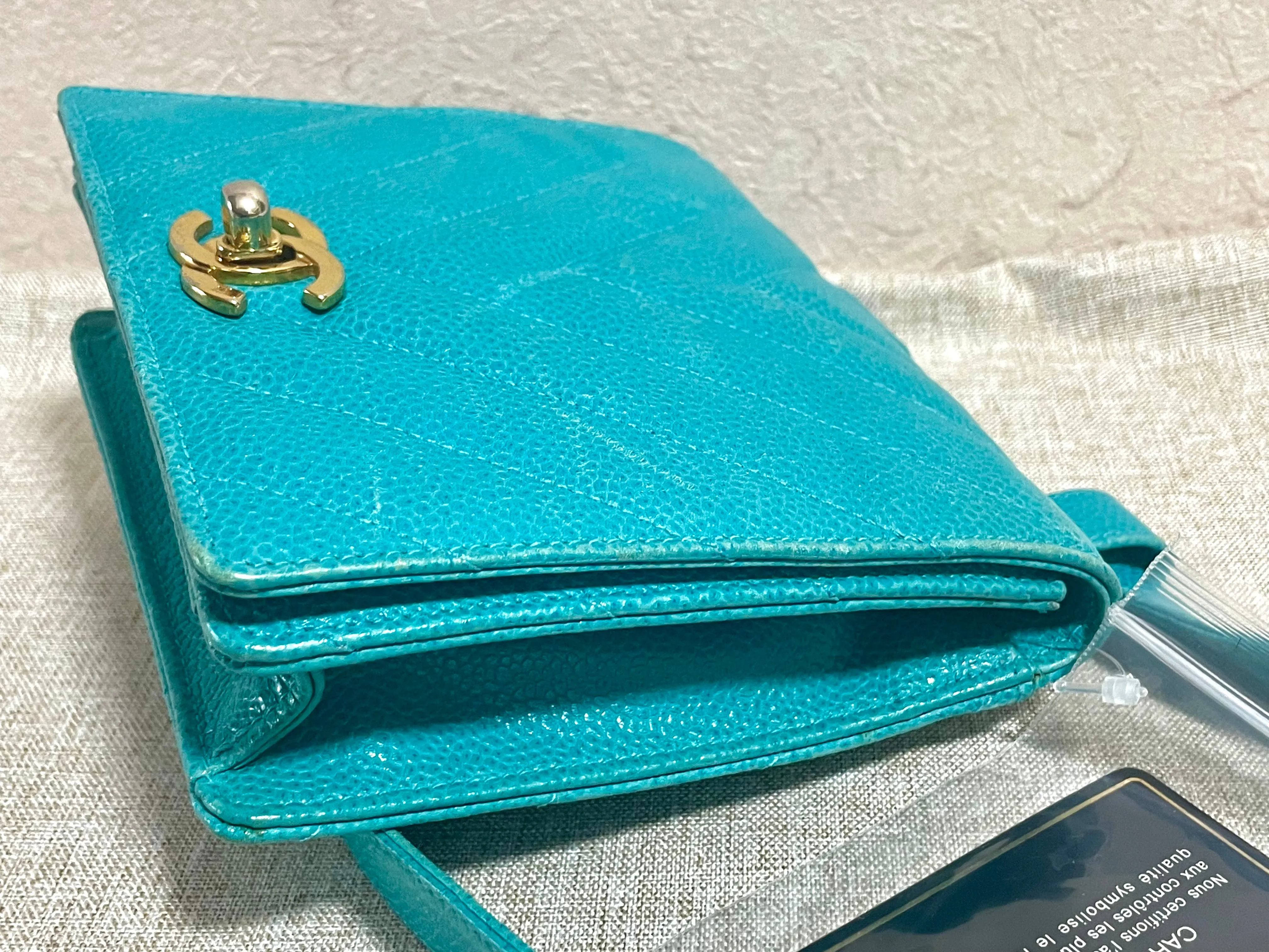 Vintage CHANEL turquoise blue caviar v stitch, chevron, waist bag, hip bag, fanny pack with matching belt with golden cc mark closure. 070225ac3