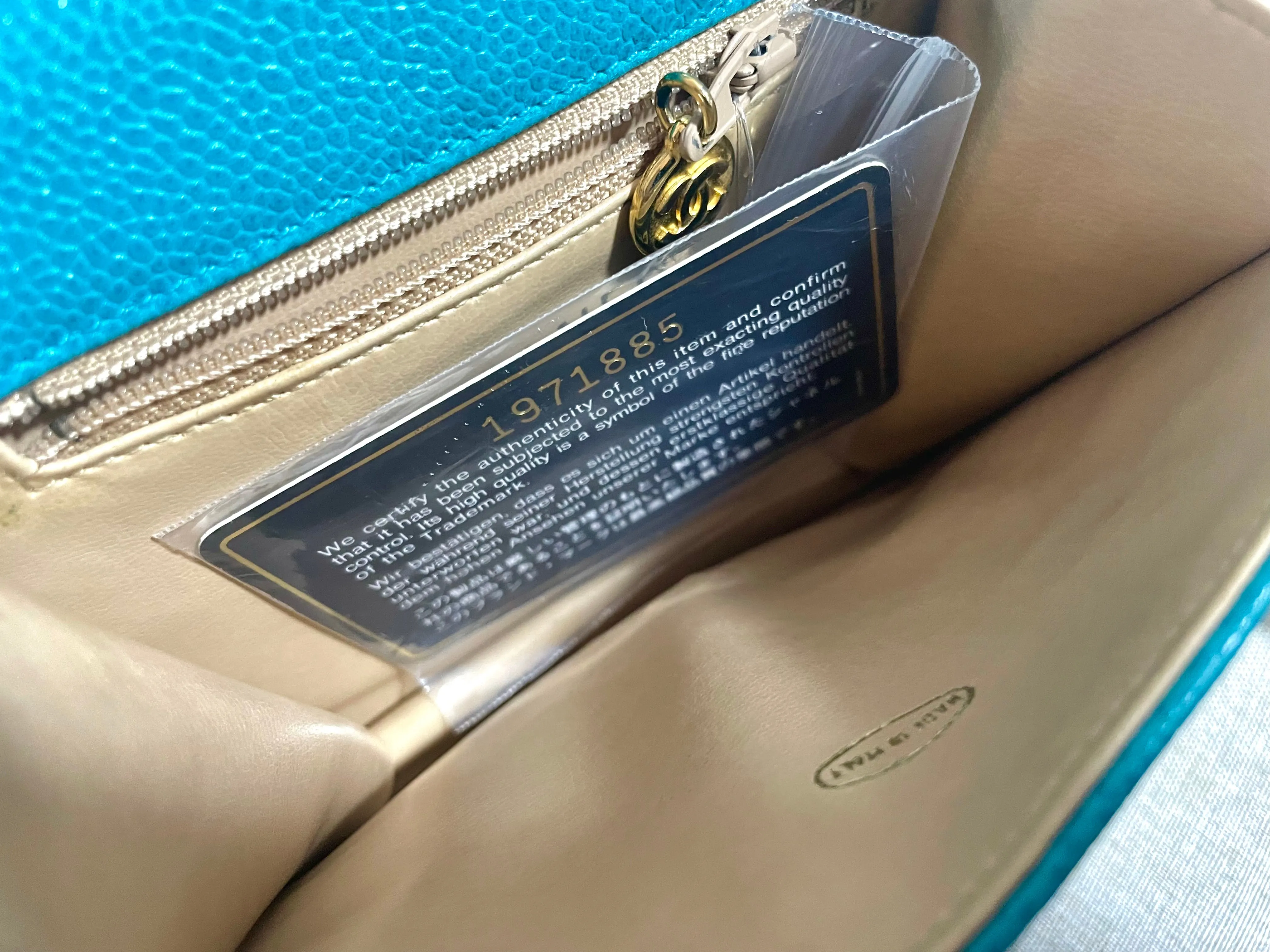 Vintage CHANEL turquoise blue caviar v stitch, chevron, waist bag, hip bag, fanny pack with matching belt with golden cc mark closure. 070225ac3