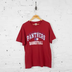 Vintage Panthers Basketball T-Shirt - Red - L