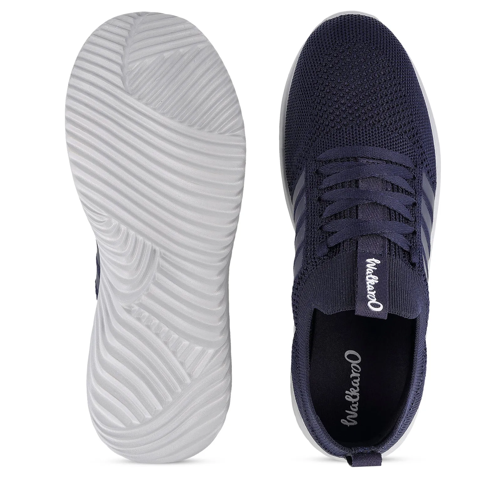 Walkaroo Men Lace-up Sock Shoes - WS9509 Navy Blue