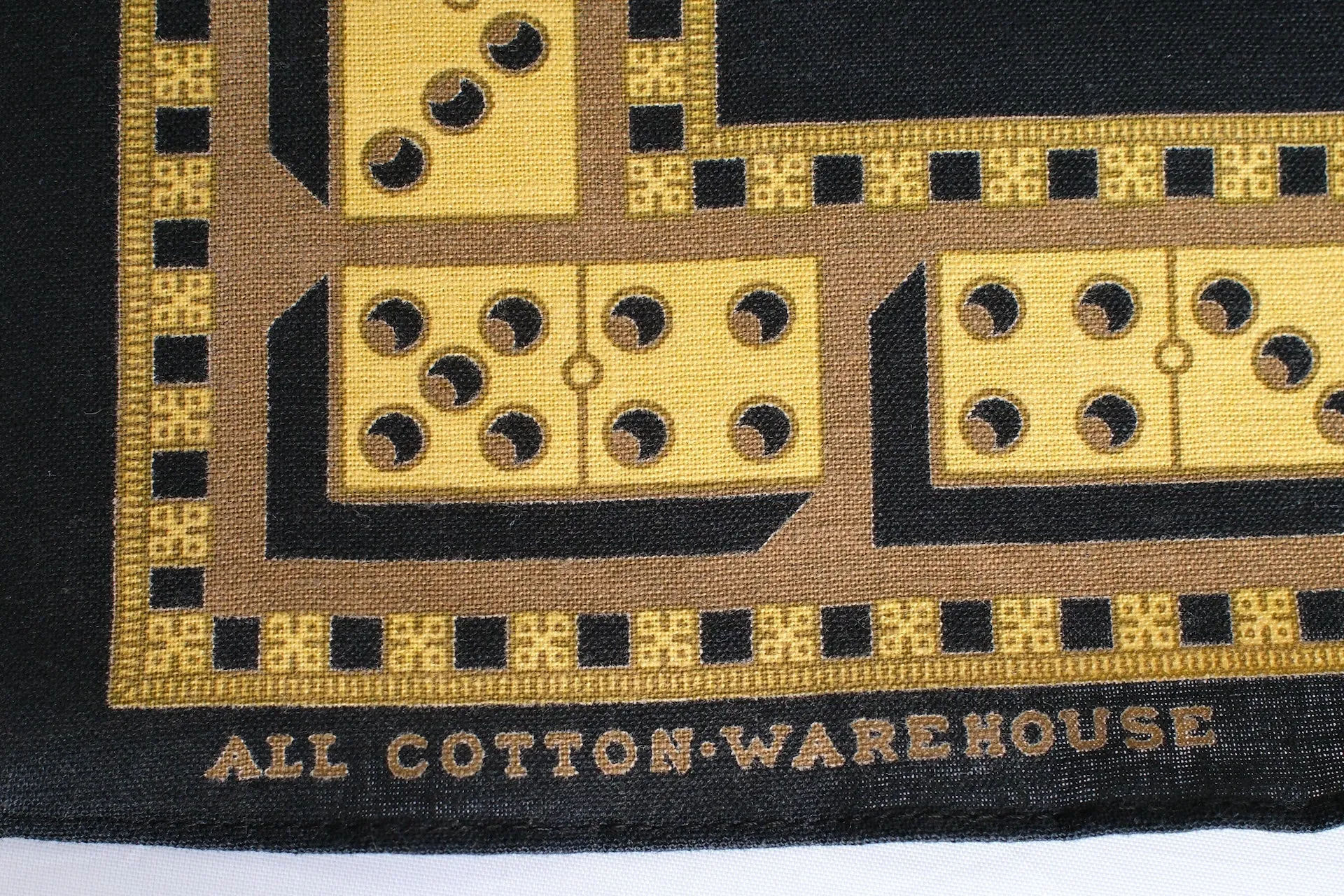 Warehouse "Domino" Selvage Bandana (Black)