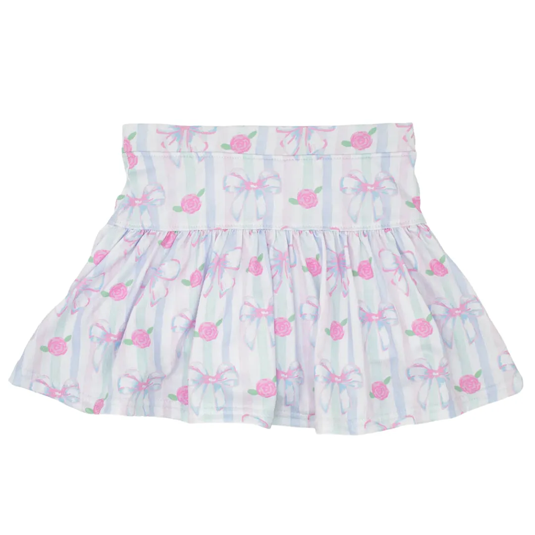 Watercolor Bow Skort