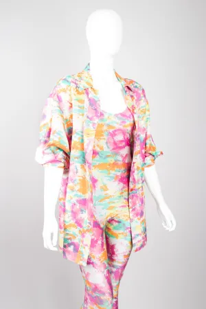 Watercolor Jumpsuit & Shirt Set