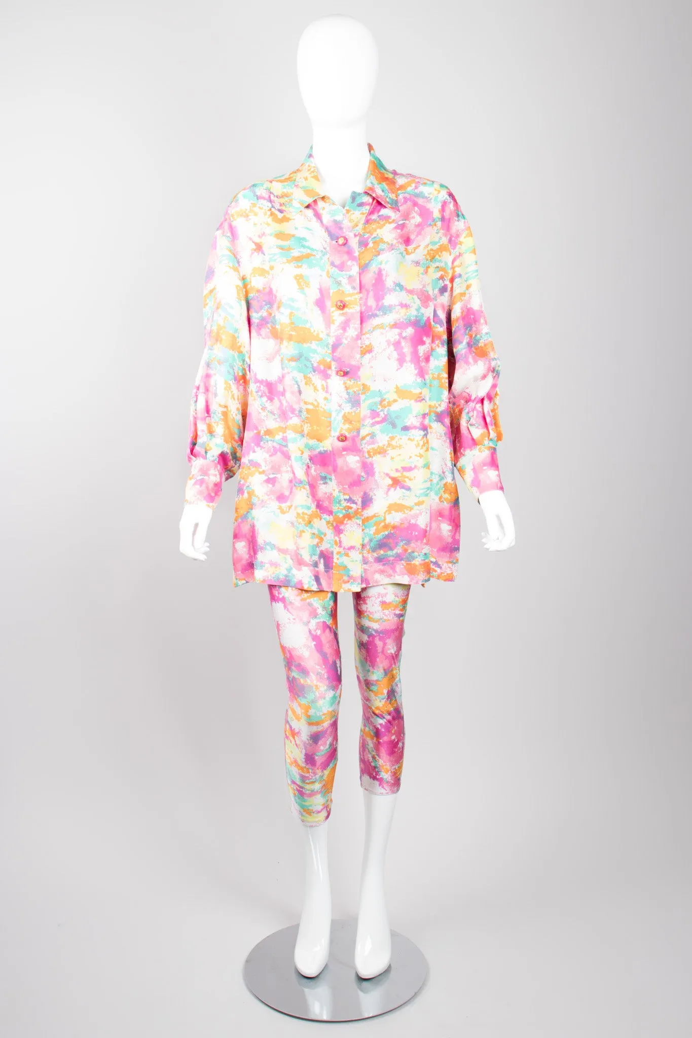 Watercolor Jumpsuit & Shirt Set