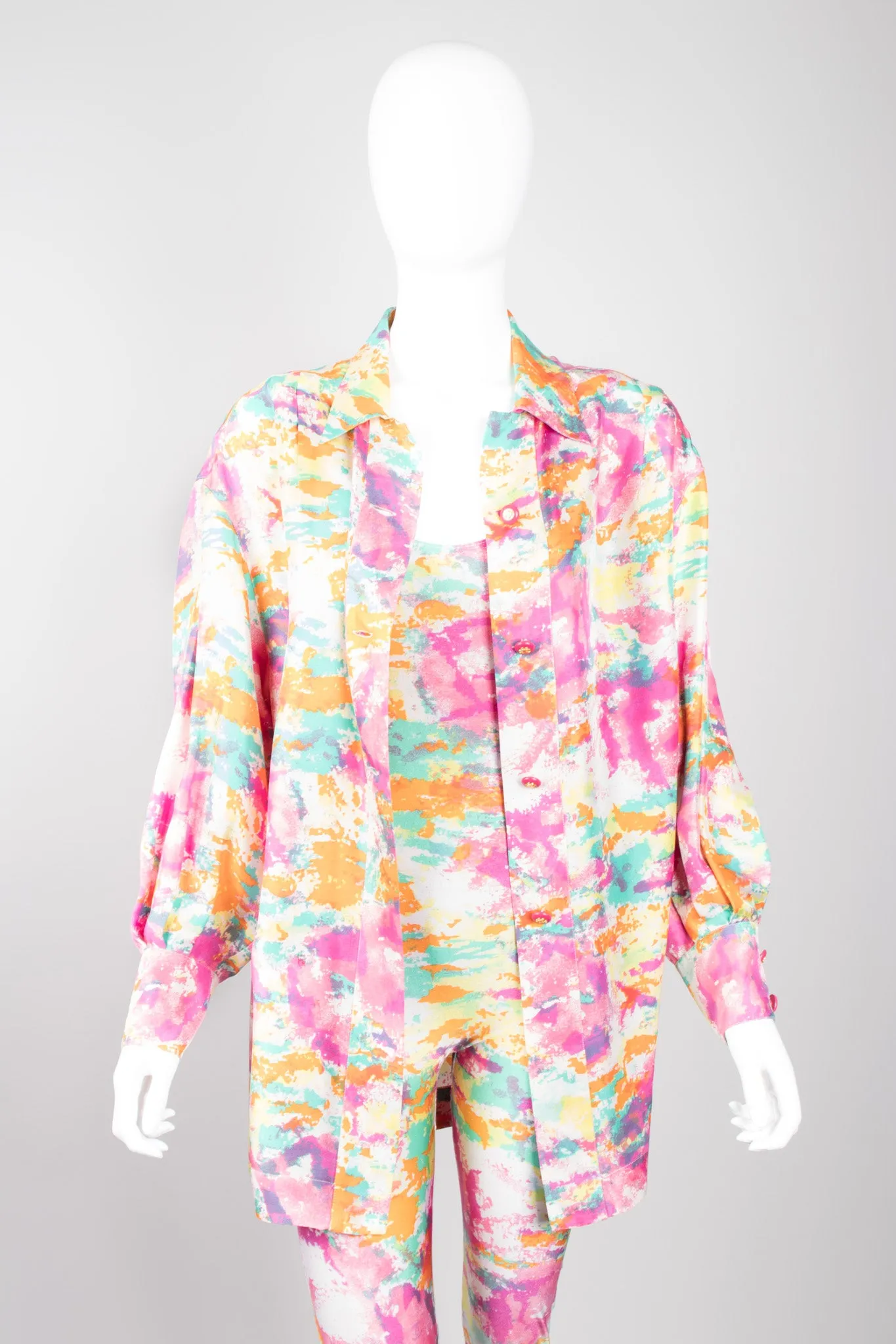 Watercolor Jumpsuit & Shirt Set